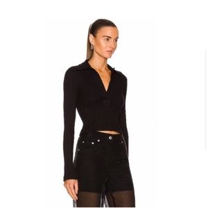 Helmut Lang Cropped Polo Top